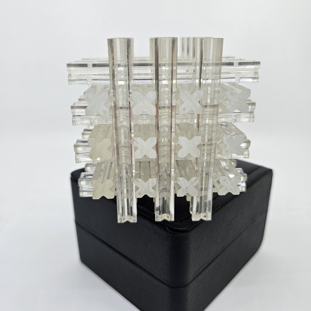 Vintage Lucite Interlocking Puzzle Cube